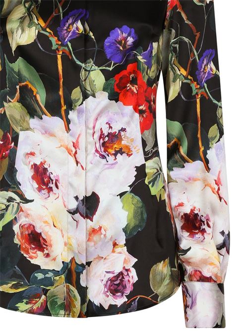 black/multicolour silk blend stretch-design Dolce & Gabbana | F5R63TFSA59HN4YA